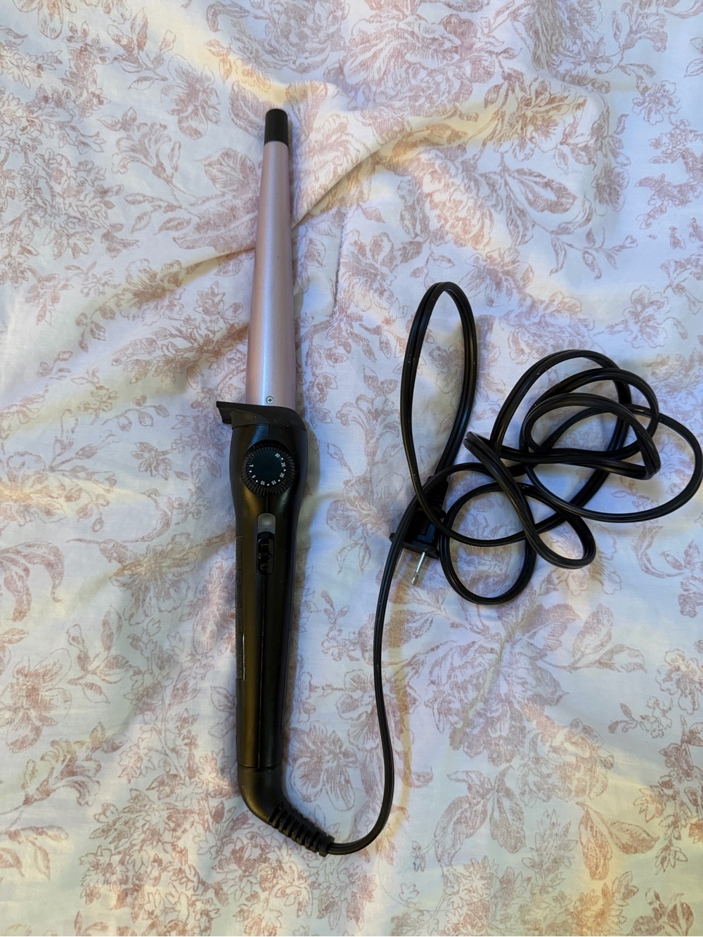 Black Curling Wand with Rose Gold Barrel